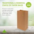 thumbnail image 4 of Prime Line Packaging Disposable Kraft Paper Bags, Brown Lunch Bags Extra Small for Takeout Goodies, Groceries, Snacks, Treats, Party Favors, Bulk, 5x3.13x9.75 (4LB), 4 of 5