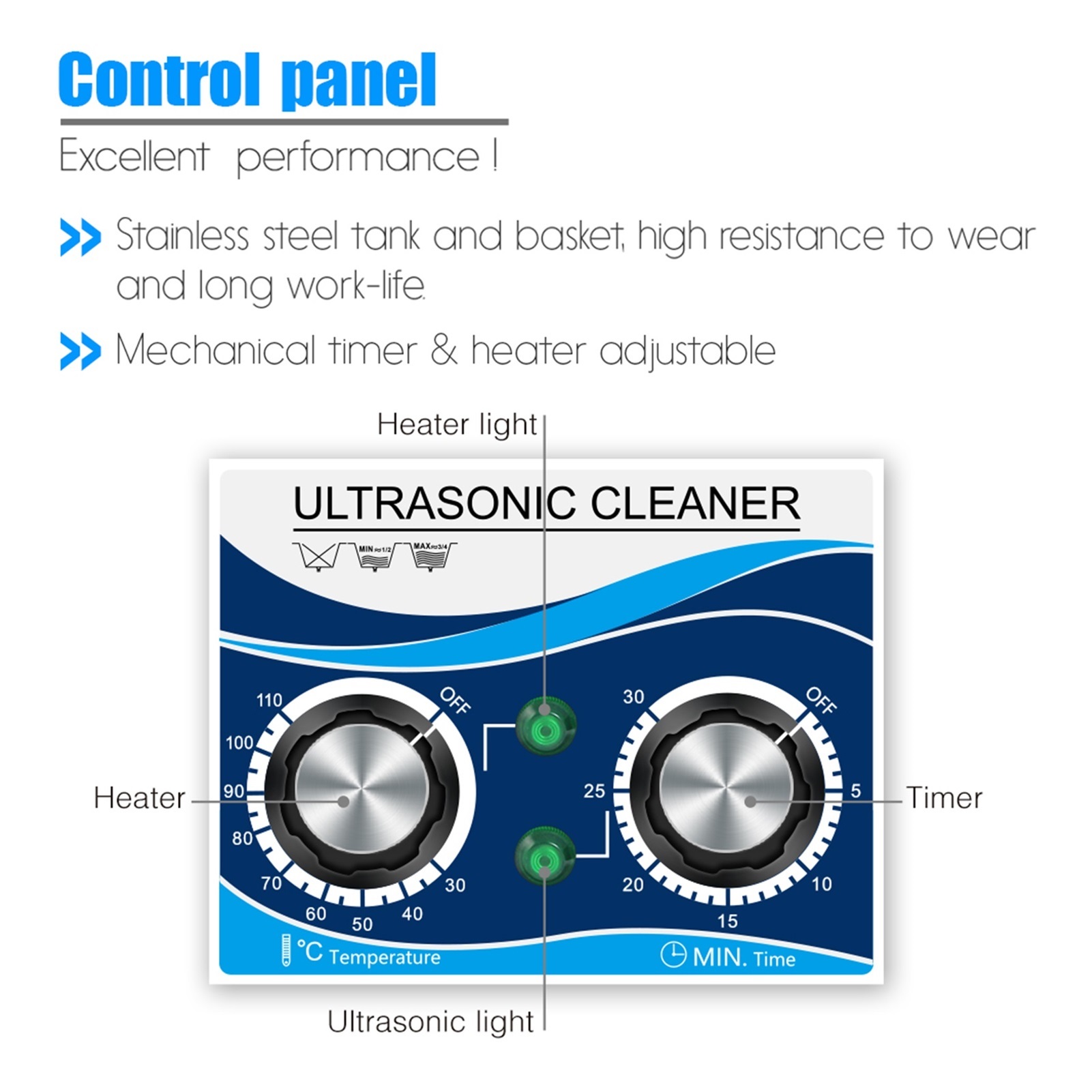 120W 2L Portable Ultrasonic Cleaner 40khz Heating Knob Stainless Steel Bath With Cleaning Basket Hardware Parts Spark Wash ,Strong Cleaning