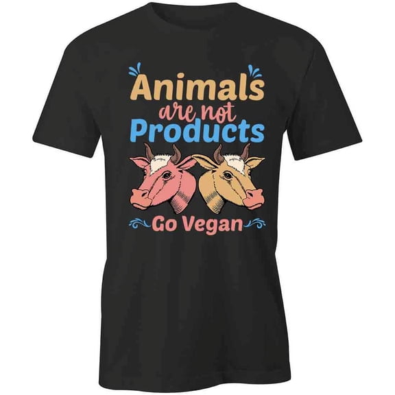 Are Not Products T-Shirt | Cute Vegetarian Black Tee Gift