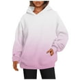 thumbnail image 2 of JUNWELL Women‘s Fashion Daily Versatile Casual Crewneck Sweatshirts Long Sleeve Gradient Top Sweatshirts Light Purple M, 2 of 5