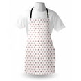 thumbnail image 3 of Coral Apron Classical Retro Style Soft Colored Polka Dots Tile Small Spots Symmetrical, Unisex Kitchen Bib Apron with Adjustable Neck for Cooking Baking Gardening, Coral Hot Pink White, by Ambesonne, 3 of 3