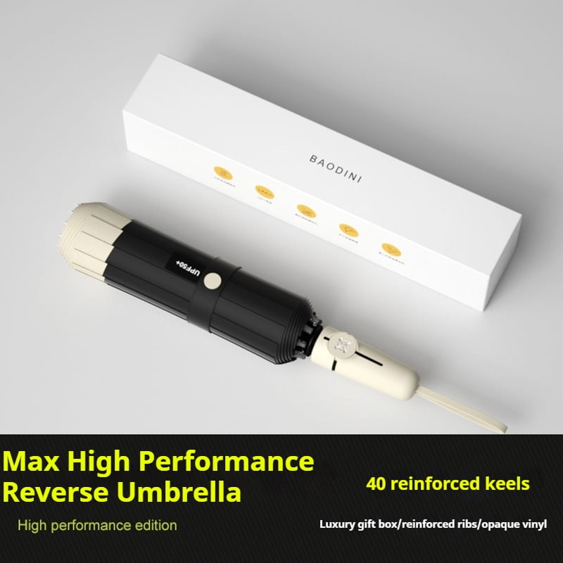 1pc 10-Bone Aluminum Folding Umbrella, Portable and Durable, Automatic Open, Casual Style, Polyester Canopy, Plastic Handle, Compact Design for Outdoor Activities