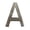 Antique Pewter, variant on Architectural Mailboxes 3582B-A 4 in. Brass Floating House Letter A, Black
