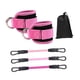 thumbnail image 1 of Juego de 3 bandas de resistencia para tobillos con correas para el tobillo, equipo de fitness para gimnasio en casa. Rosa, 1 of 9
