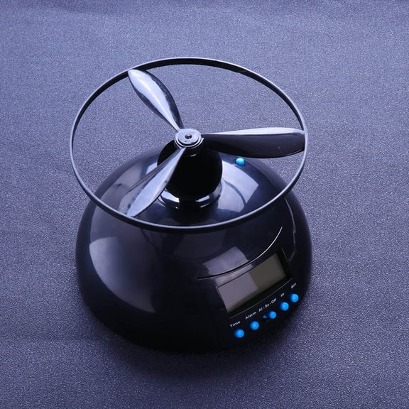 Milisten Snooze Annoying Screw-Propeller Alarm Clock Black Digital Home LED