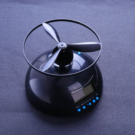 HONMEET Loud Helicopter Alarm Clock with Black LED Display, Easy to Read, Perfect for Home and Office Use