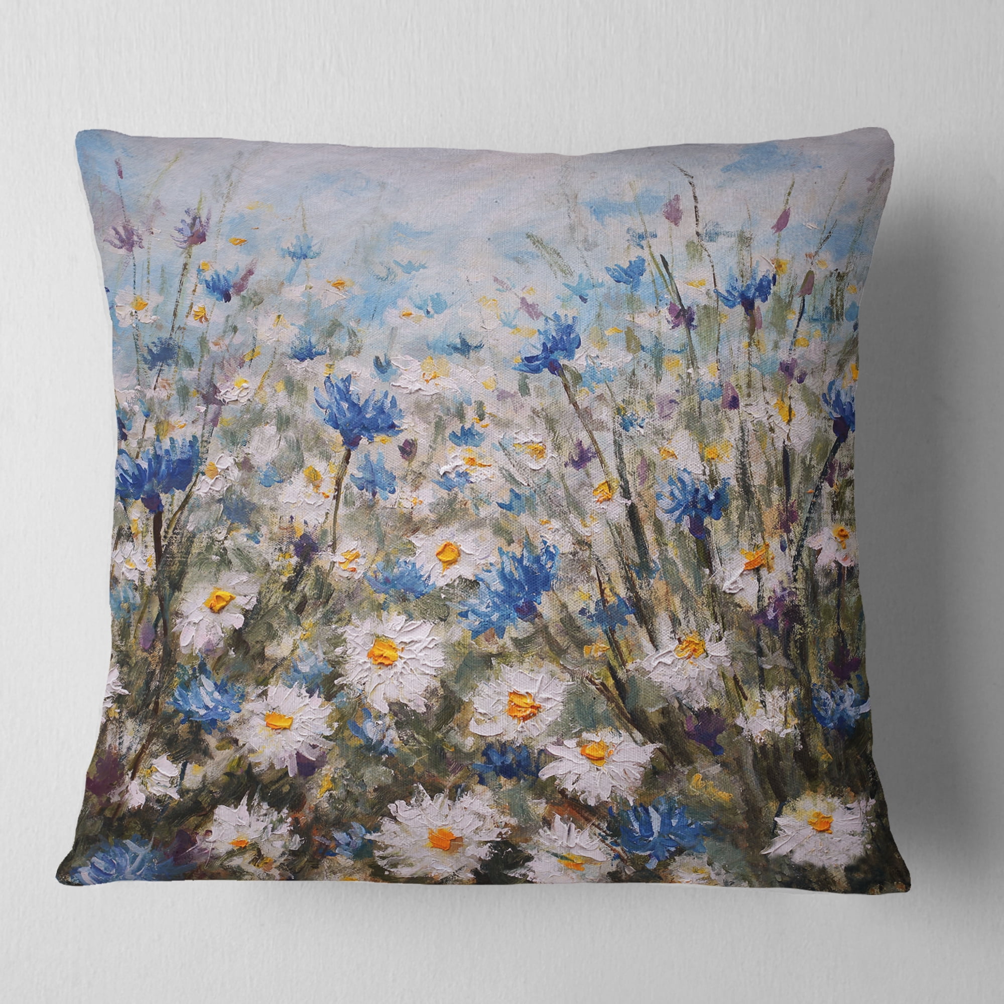 Designart 16" x 16" Multi-color Polyester Throw Pillow