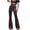 Brown, variant on Lovskoo 2024 Velvet Pants for Women Fall Spring High Waist Wide Leg Bell Bottom Trousers Casual Baggy Pants Brown