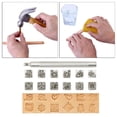 thumbnail image 2 of pitrice 12pcs Leather Craft Working Printing Tool Leather Saddle Making DIY Leather Stamping Tools Tools Carving Metal Stamps Set grass, 2 of 9