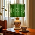 thumbnail image 6 of Linen Drum Lampshades Soccer field Football stadium green grass painted line Sport play 13"x13"x10" Light Shade for Table Lamps Floor Lamps Drum Lamp Shades Lampshade Replacement Assembly Required, 6 of 8