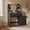 Black, variant on Lacoo Vanity Desk with 5 Drawers & Charging Station, Makeup Vanity with Lights & 4 Shelves, Dressing Table for Bedroom, White