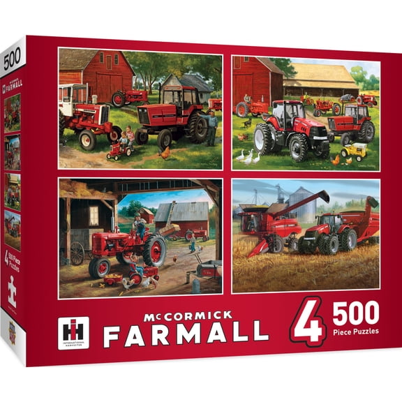 MasterPieces 500 Piece Jigsaw Puzzle for Adults - Farmall 4-Pack - 14"x19"