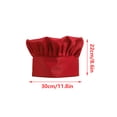 thumbnail image 2 of Sombrero de Chef alto de 2 piezas, sombreros de cocinero profesionales de varios colores, uniforme de trabajo multifuncional para panadería, Herramientas y accesorios para hornear rojo brillante Toystoory HA012082-04, 2 of 6