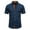 Navy, variant on JTieacloth Wrinkle Free Button Down Shirt Men's Casual Color Block Shirt For Spring And Summer Daily Wear Green