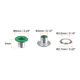 thumbnail image 2 of 100 Juegos Ojales Kit Metal Ojales 3mm 0.12" Ojal Herramienta para Zapatos Ropa Cinturón Bolsa Bricolaje Proyecto, Verde, 2 of 7
