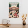 thumbnail image 3 of Retro Vintage Travel Poster Wall Print Hospicio Cabañas Guadalajara Mexico Music And Dance Plaza Scene Print Poster, 3 of 8
