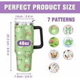 thumbnail image 2 of Frog Water Bottle Spill Proof Tumbler with Handle and Straw Lid Double Wall Insulated Stainless Steel Tumbler Coffee Mug Gift for Men Women Travel Cup for Car (Play, 40OZ), 2 of 3