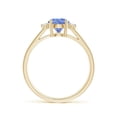 thumbnail image 2 of Angara Natural 1.3 Ct. Tanzanite with Diamond Classic Ring in 14K Yellow Gold for Women (Ring Size: 11.5), 2 of 9