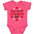 thumbnail image 3 of Inktastic My First Canada Day with Red and White Maple Leaves Boys or Girls Baby Bodysuit, 3 of 5