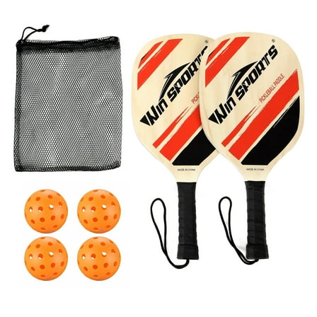 Aljoin Wooden Pickleball Paddles Set Durable and Classic