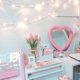 thumbnail image 3 of Heart Makeup Mirror Cosmetic Mirror Wall Desktop Mirror Bedroom Mirror,Valentines Day Gift(Light Pink), 3 of 4