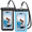 Black & Blue 7", variant on Waterproof Phone Bags - [2-Pack] [Easy Lock & Durable] IPX8 waterproof dry phone bags, suitable for beach and swimming, protect 4-7 inch phones.