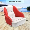 thumbnail image 3 of Towallmark Boat Captain Chair, Pontoon Boat Seats, Fishing Boat Seats, Ergonomic High Back Design with Compression Foam Padding for Speedboats, White&Red, 3 of 7