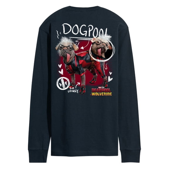 Marvel Deadpool & Wolverine - Dogpool Doodles - Men's Long Sleeve Graphic T-Shirt