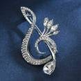 thumbnail image 3 of Jumpingount Women Music Note Brooch Pin Rhinestone Overcoat Decorations Jewelry Breastpin Decor Alloy Suit for Dating Party Jewelries Type1, 3 of 6