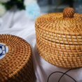 thumbnail image 4 of Caja de almacenamiento de ratán Ormromra caja de almacenamiento joyas tejida a mano con agujas, 4 of 4