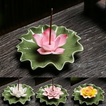 Incense Burner Ceramic Lotus Sticks Holder,Lotus Flower Incense Peace Meditation Handmade Incense Holders for Home Décor Yoga