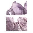 thumbnail image 4 of SOSTENES CHIC para Mujeres Copas Completas Transpirables Confort Encaje Floral Cobertura Completa Sin Almohadillas Con Aros 44/100 Ajuste 42B/C Ciruela, 4 of 6