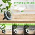 thumbnail image 3 of Camping Tent Fan  Rechargeable Hanging Flashlight Ceiling Fan for Outdoor Hiking Fishing, 3 of 9