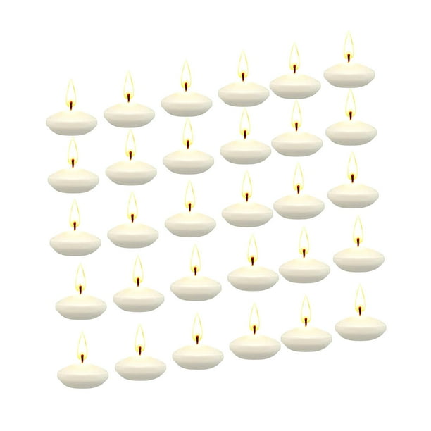 Velas Flotantes,Velas flotantes románticas sin perfume,Velas Tealight de combustión larga sin llama sin humo,Mini juego de velas pequeñas decoración del hogar redonda,San Valentín Cenas