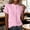 Pink, variant on OGLCCG Button Down Shirts for Women Cotton Linen Summer Mandarin Collar Short Sleeve Blouses Casual Vacation Office Work Tees Shirt,L,White
