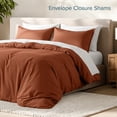 thumbnail image 6 of Bare Home Luxury Duvet Cover and Sham Set - Premium 1800 Collection - Ultra-Soft - King, Terracotta, 3-Pieces, 6 of 10