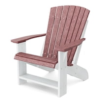 Wildridge Heritage Adirondack Chair, Cherrywood and White - Outdoor All-Weather Poly Furniture for Patio, Deck, Yard