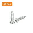 thumbnail image 3 of Uxcell #8x3/4" Wood Screws, 50 Pack Flat Head Phillips Self Tapping Screws 304 Stainless Steel Metal Screws, 3 of 5