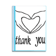 thumbnail image 1 of Gesto personalizado negro en forma de corazon Carpeta combinada de protección de páginas, 1 of 3
