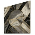 thumbnail image 2 of Designart "Marble Granite Agate with Gold Accents V" Modern Geometric Print on Natural Pine Wood, 2 of 5