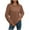Brown, variant on Lovskoo Thermal Sweater for Women Winter Solid Color Pullover Plush Warm Round Neck Sweater Black
