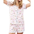 thumbnail image 4 of Set de pijama Zelbuck, pantalones cortos de playa Y2K Preppy Monkey para mujer, 4 of 5