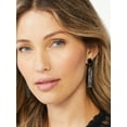 thumbnail image 2 of Sofia Jewelry by Sofia Vergara Women's Synthetic Hematite Black Stone Tassel Drop Earrings, 2 of 2