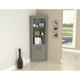 thumbnail image 3 of Inval  Corner Bookcase in Smoke Oak Engineered Wood, 3 of 8