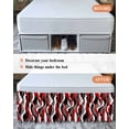 thumbnail image 7 of Red Stripe Wrap Around Bed Skirts for King Bed 16" Drop,Bed Skirt with Adjustable Elastic Belt Dust Ruffle Bed Valance for Bedroom Hotel Grey White Ombre Geometric Modern Abstract Bed Frame Cover, 7 of 7