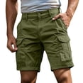 thumbnail image 3 of LILIYA Big & Tall Men's Hiking Cargo Shorts Lightweight Multi Pockets Casual Golf Outdoor Work Shorts Elastic Waist Ripstop Summer Shorts, 3 of 7