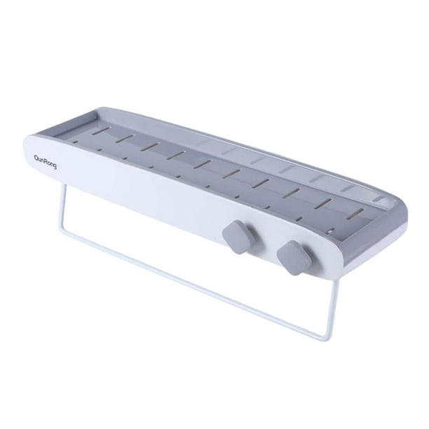Estante de ducha multiusos, estante de baño con soporte, organizador de ducha, Blanco