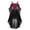 B-Hot Pink, variant on Turilly Women Casual Halloween Long Sleeve Splicing Solid Gothic Cosplay Dress