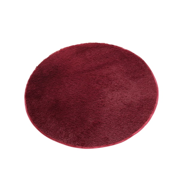 Toystoory Alfombra redonda antideslizante peluda para dormitorio, sala de estar, manta para salón, cojín para silla, alfombra, cesta para ventana, Decoración del hogar Vino rojo Toystoory HA072099-03