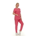 thumbnail image 4 of HEAL+WEAR Soft Stretch Scrub Set 4-Way Stretch V-Neck Top & Cargo Jogger Pants for Women, 4 of 5
